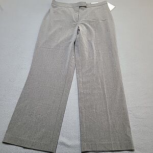 Sag Harbor Womens Trousers 12 Petite Pants Grey Stretch Slimming Solution